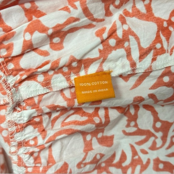 New Oliphant Dress Women Crew Flirty 1224V Orange Button Front Poplin Mini Sz XS - Picture 4 of 8